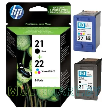 Набор картриджей HP 21 Black/22 Tri-color (SD367AE) картинка 3